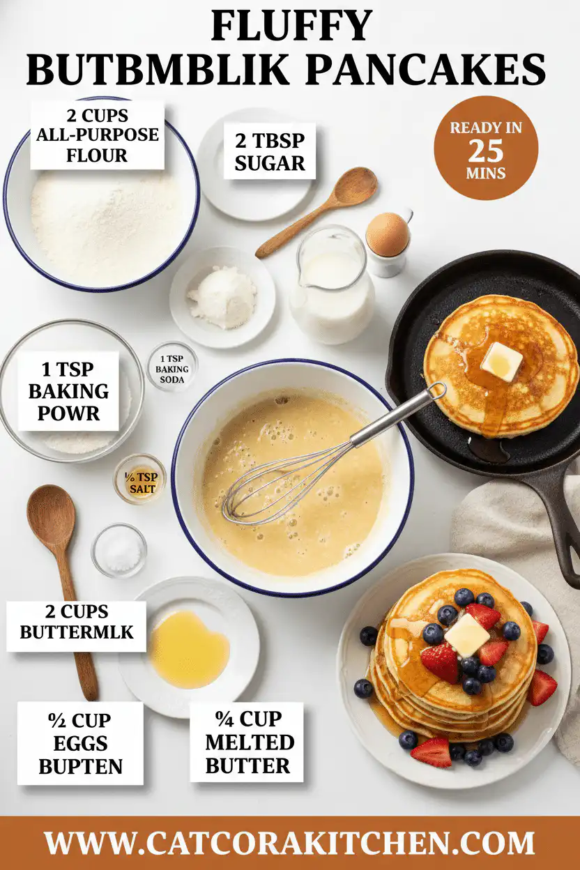 Fluffy buttermilk pancakes ingredients