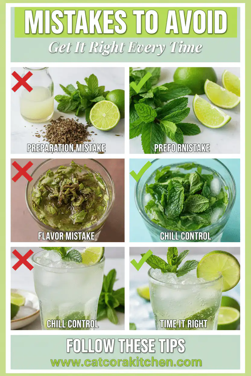 Fresh mint mojito common mistakes