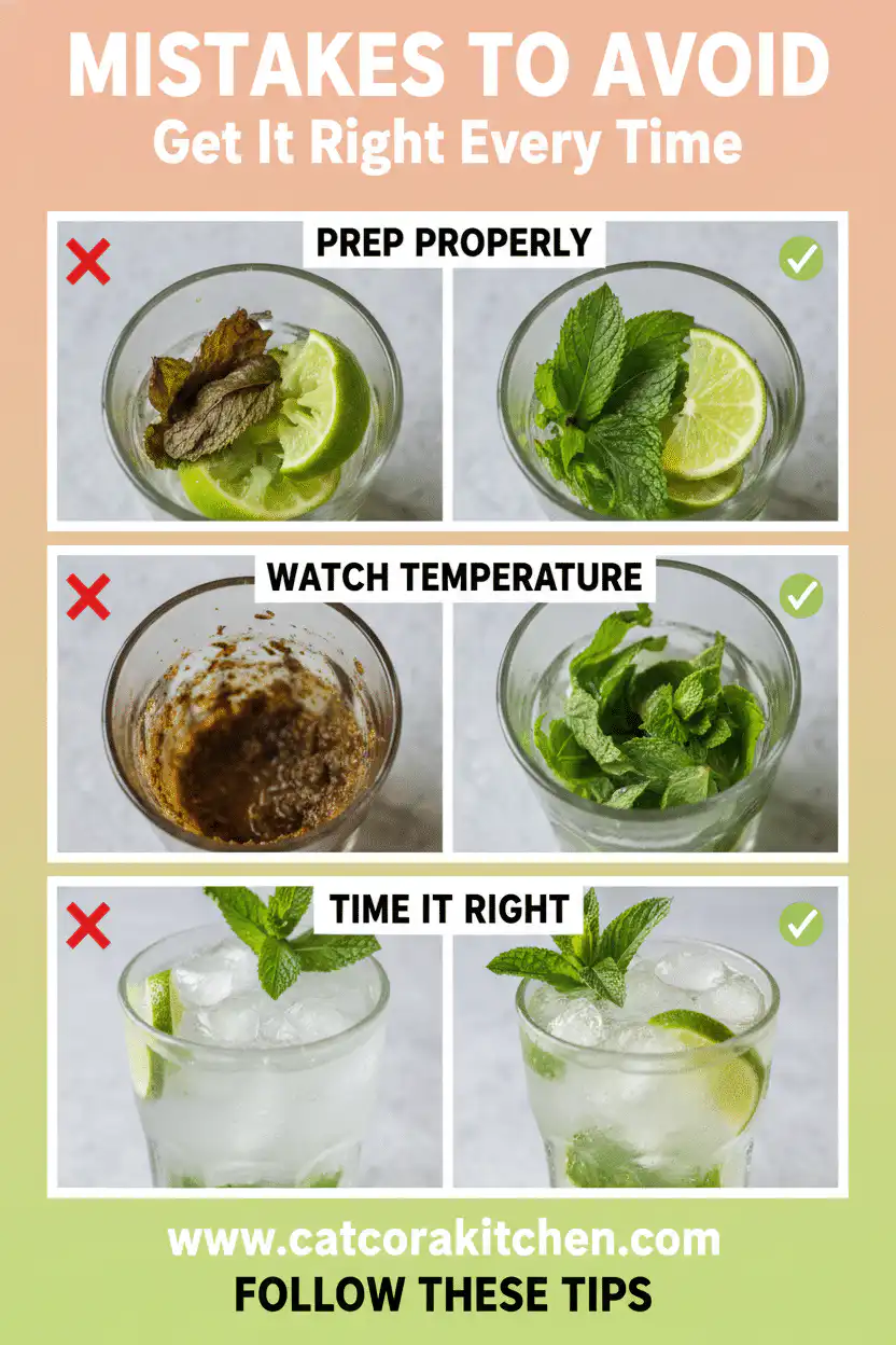 Fresh mint mojito common mistakes