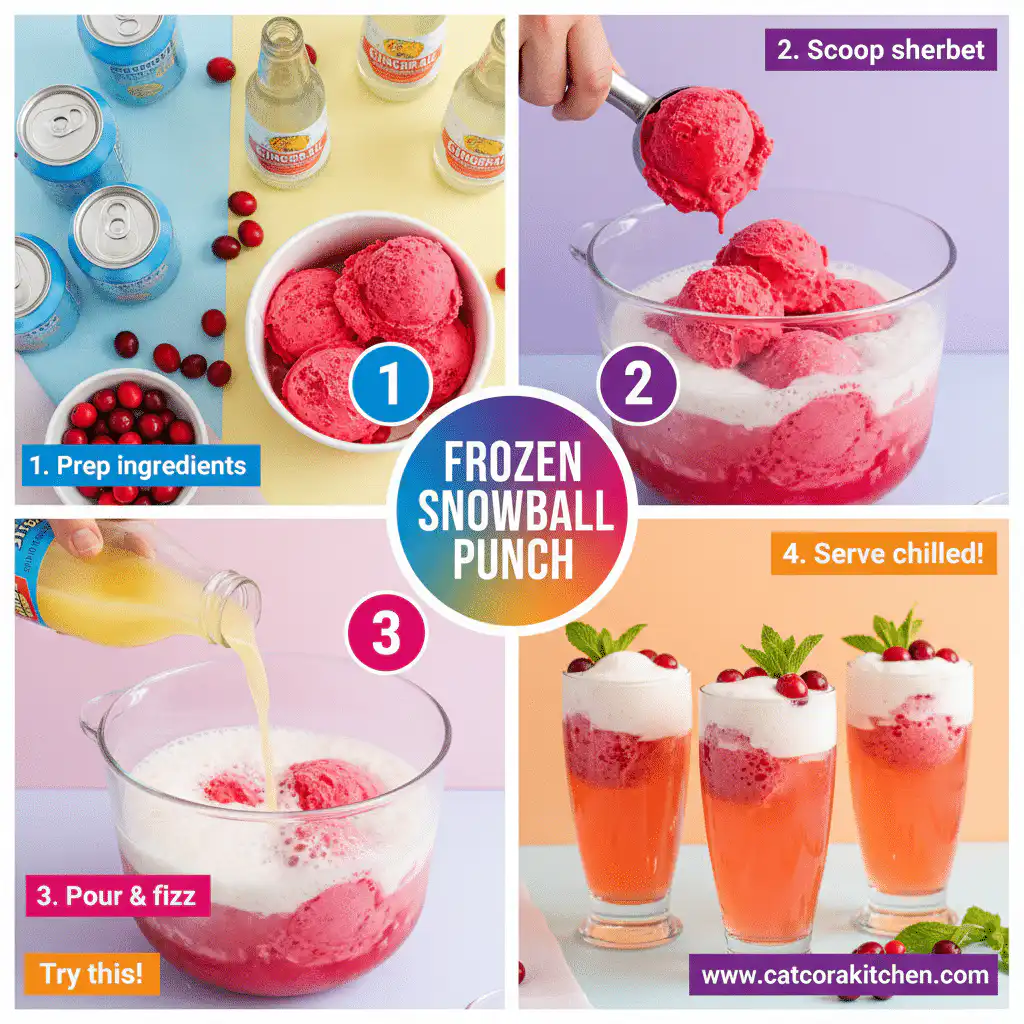 card recipe ingredients and instructions frozen snowball punch