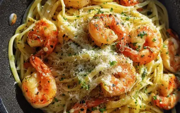 garlic butter shrimp pasta