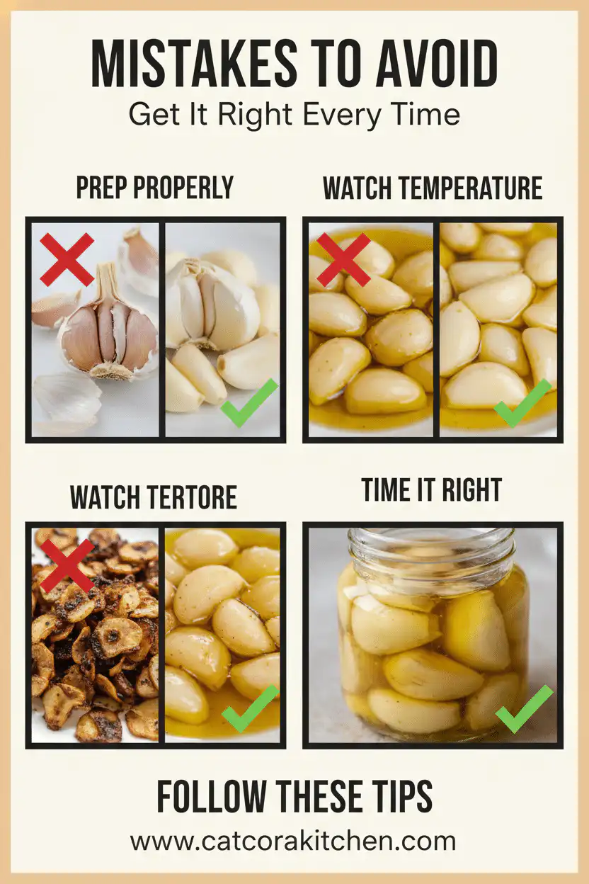 Garlic confit common mistakes