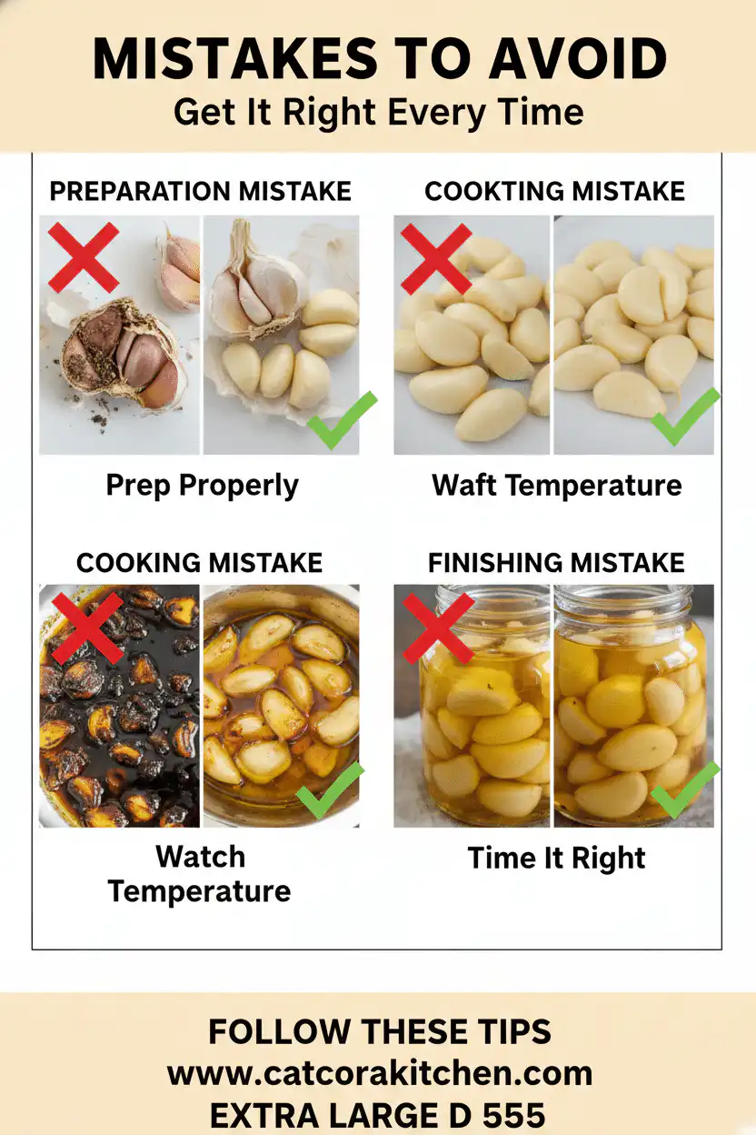 Garlic confit common mistakes