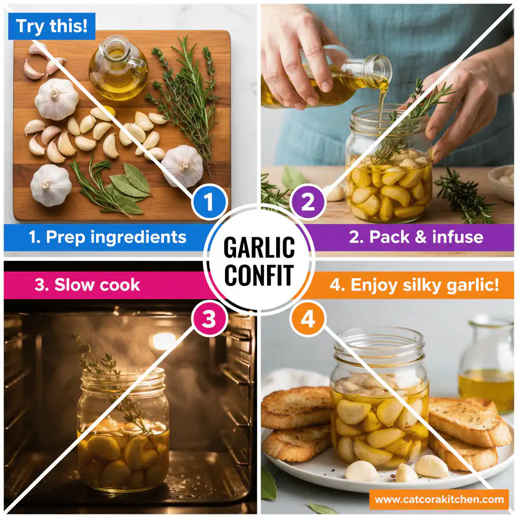 card recipe ingredients and instructions garlic confit