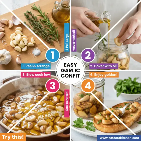 card recipe ingredients and instructions garlic confit