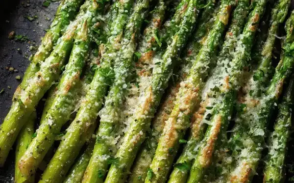 garlic parmesan roasted asparagus