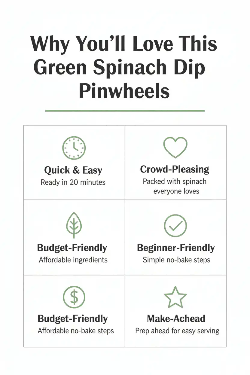 Why you'll love green spinach dip pinwheels