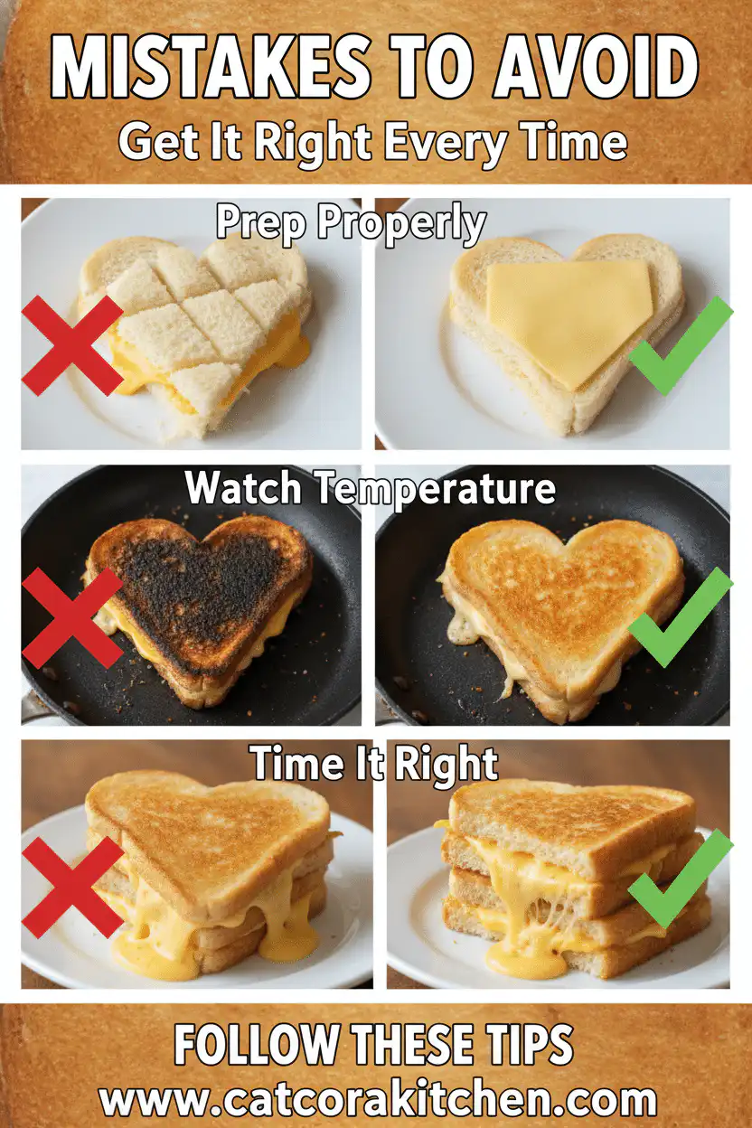 Heart grilled cheese common mistakes