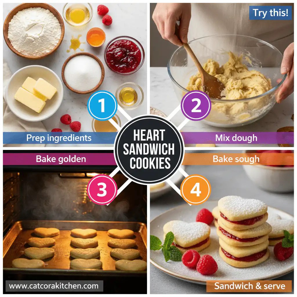 card recipe ingredients and instructions heart sandwich cookies
