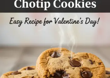 heart shaped chocolate chip cookies