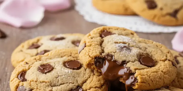 heart shaped chocolate chip cookies