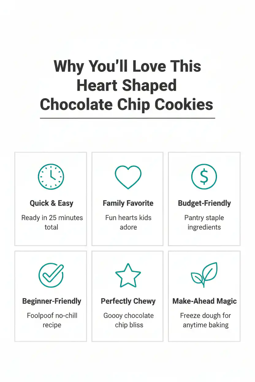 Why you'll love heart shaped chocolate chip cookies