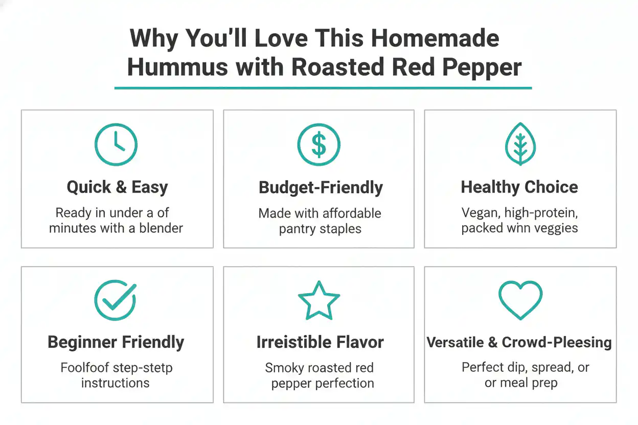 Why you'll love homemade hummus with roasted red pepper
