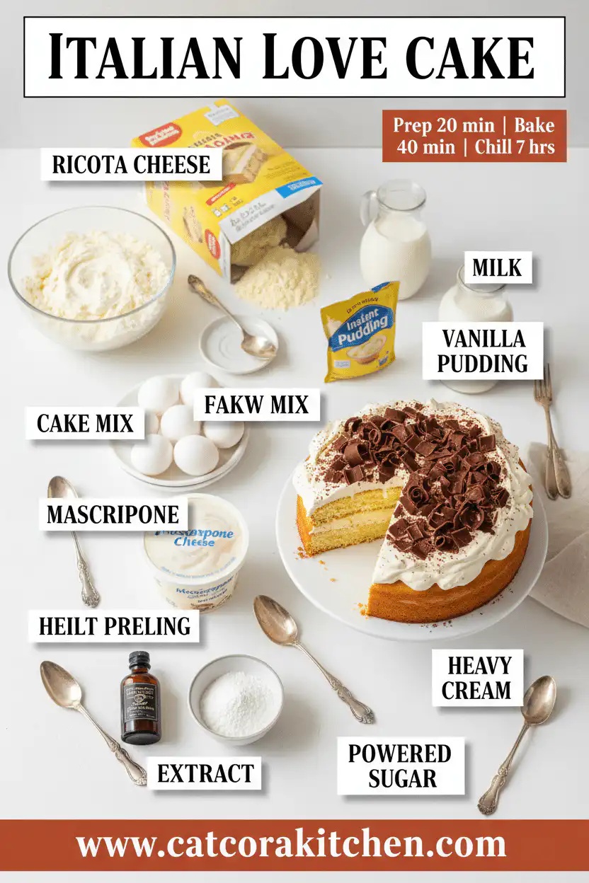 Italian love cake ingredients