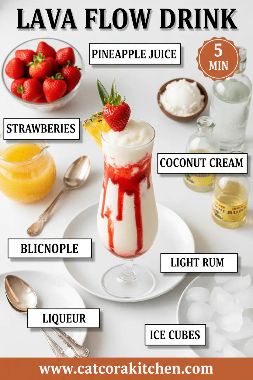 Lava flow drink recipe ingredients
