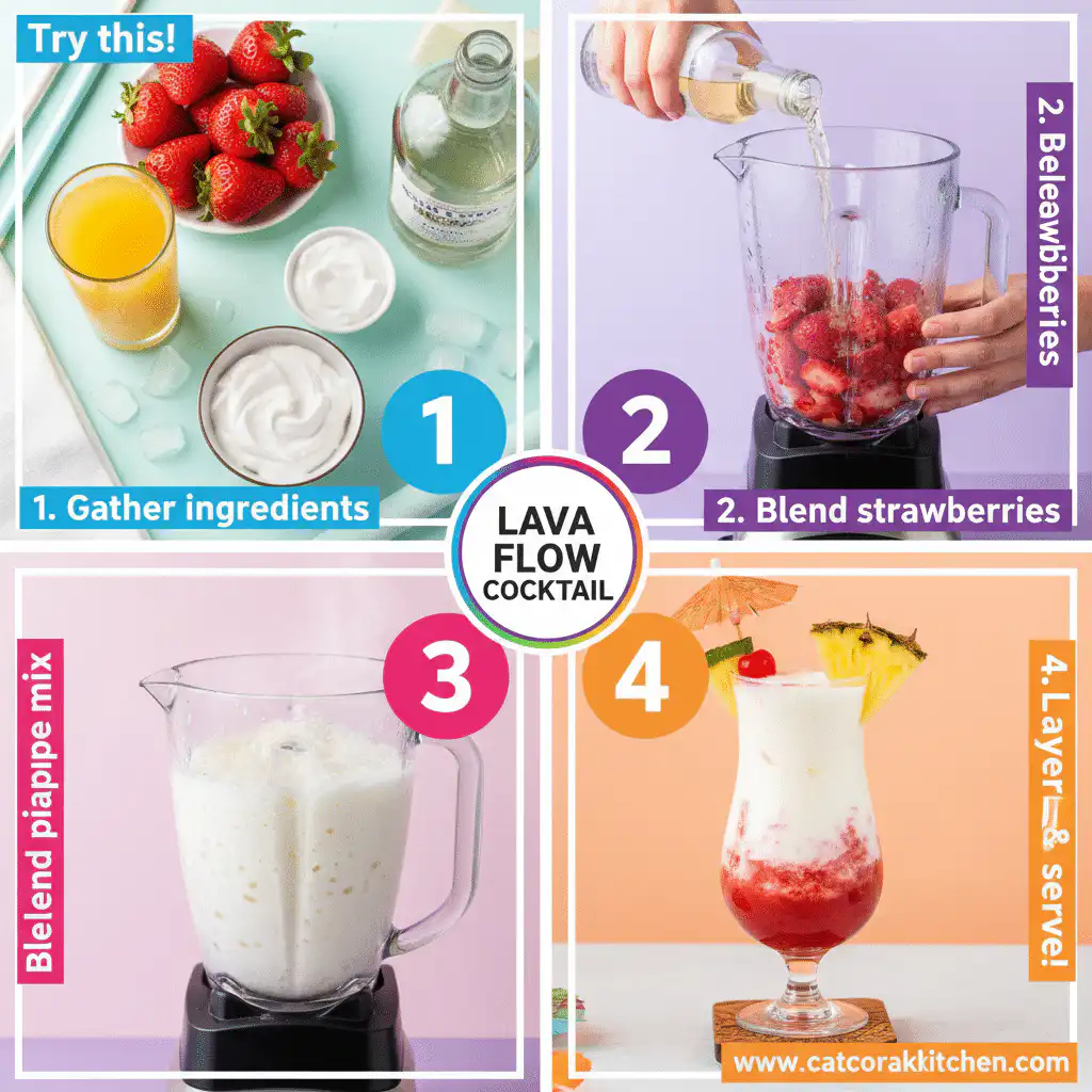 card recipe ingredients and instructions lava flow drink recipe