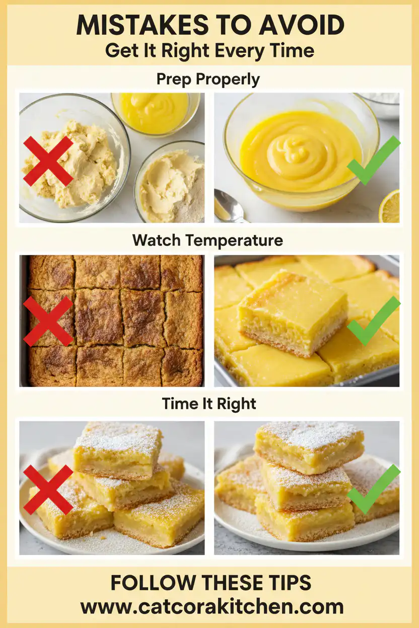 Lemon bars with shortbread crust common mistakes