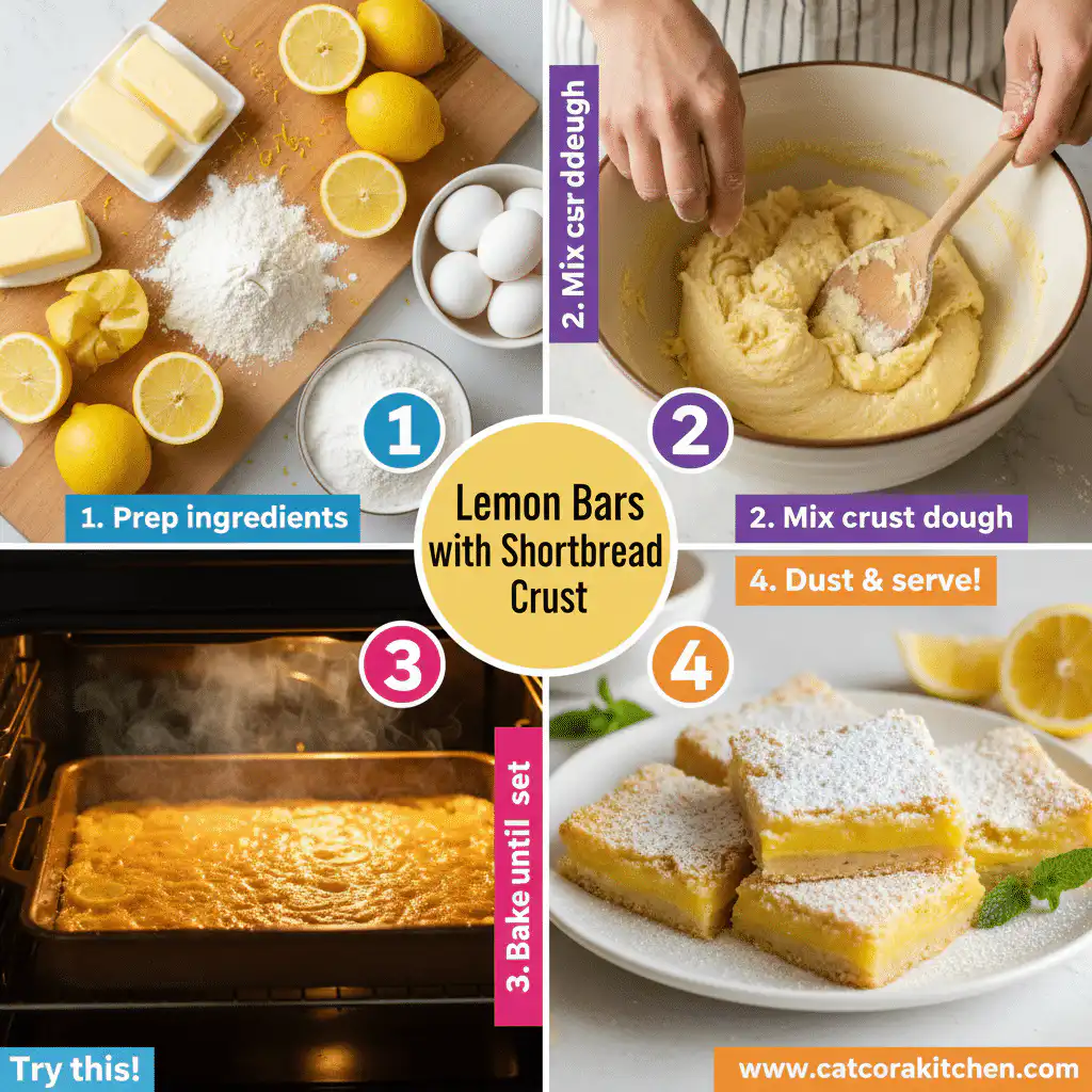 card recipe ingredients and instructions lemon bars with shortbread crust