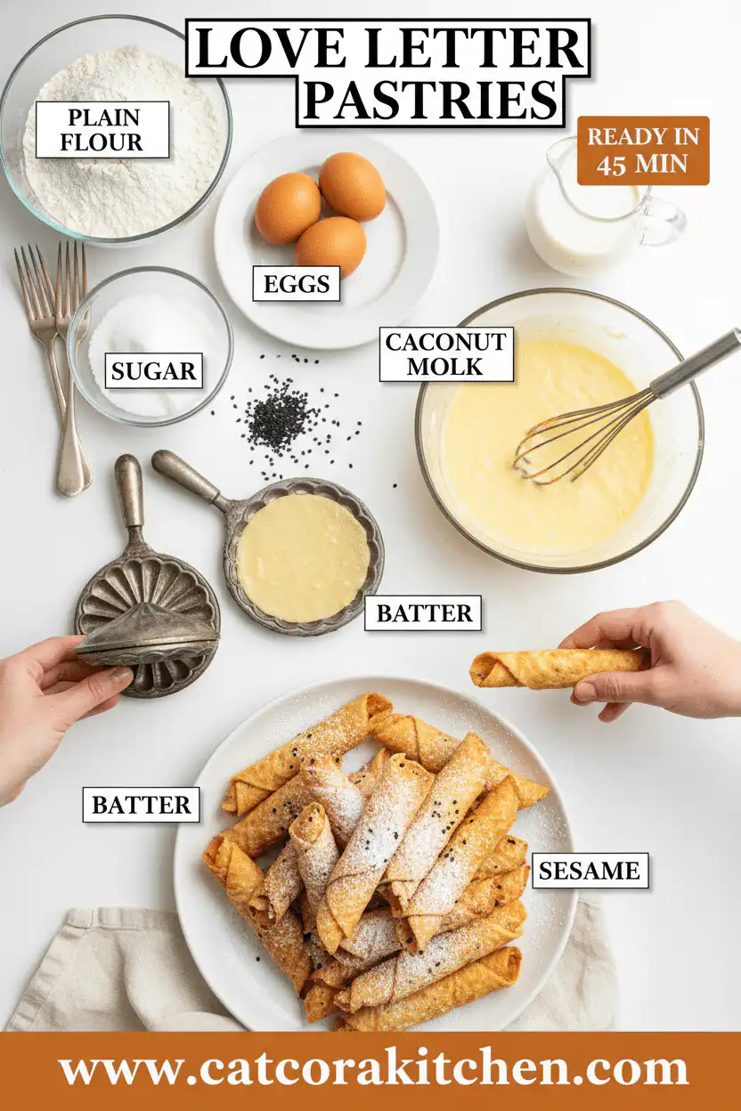 Love letter pastries ingredients