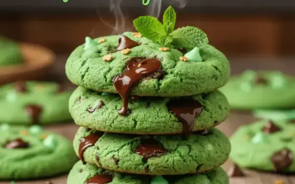 mint chocolate chip cookies St Patrick's Day