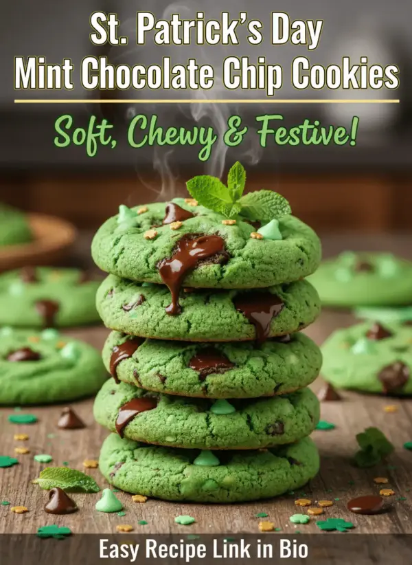 Mint Chocolate Chip Cookies – St. Patrick's Day Green Treats!