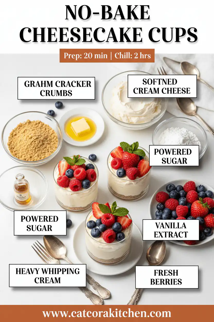 No-bake cheesecake cups ingredients