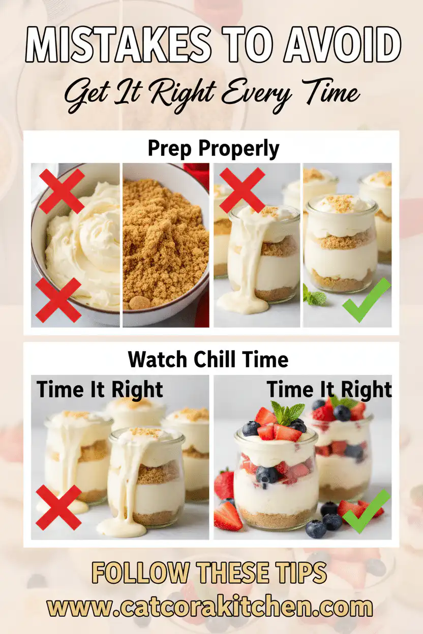 No-bake cheesecake cups common mistakes