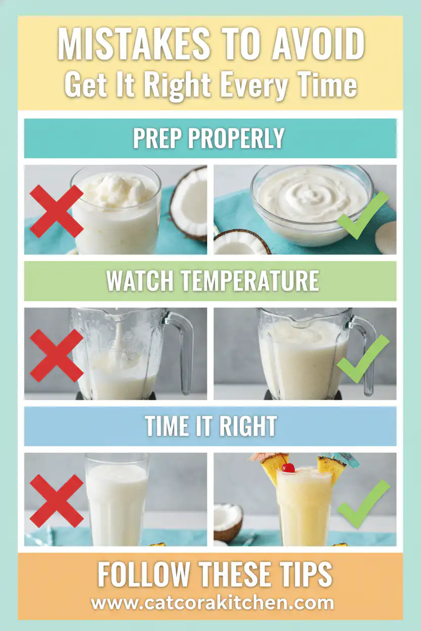 Non alcoholic pina colada punch common mistakes