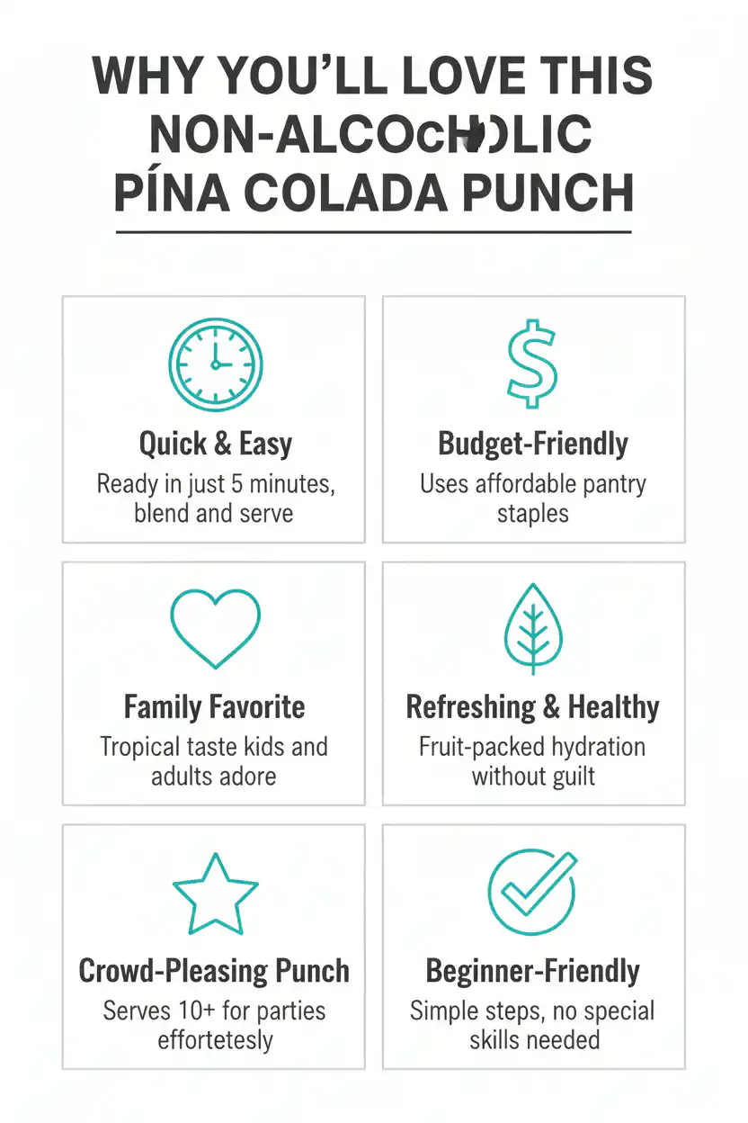 Why you'll love non alcoholic pina colada punch