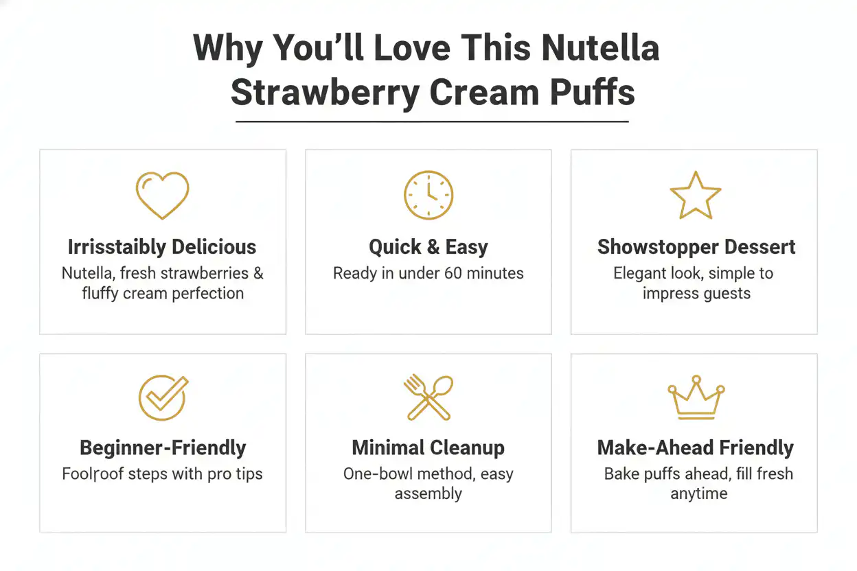 Why you'll love nutella strawberries cream puffs