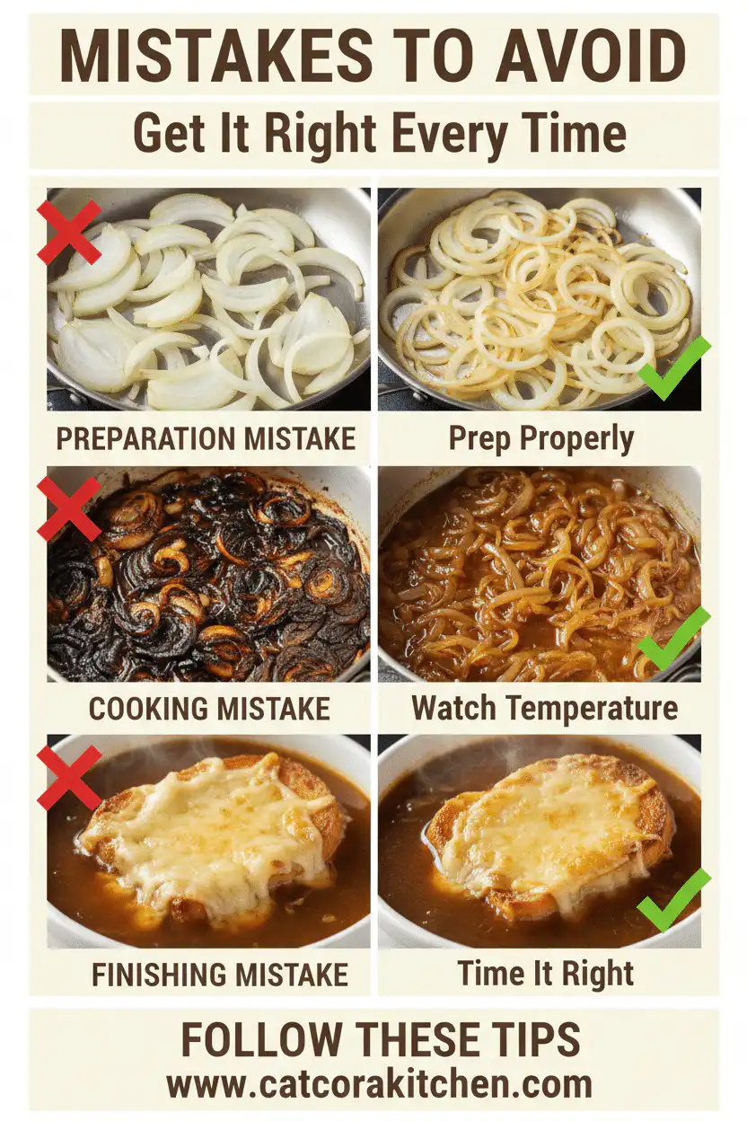Onion soup common mistakes