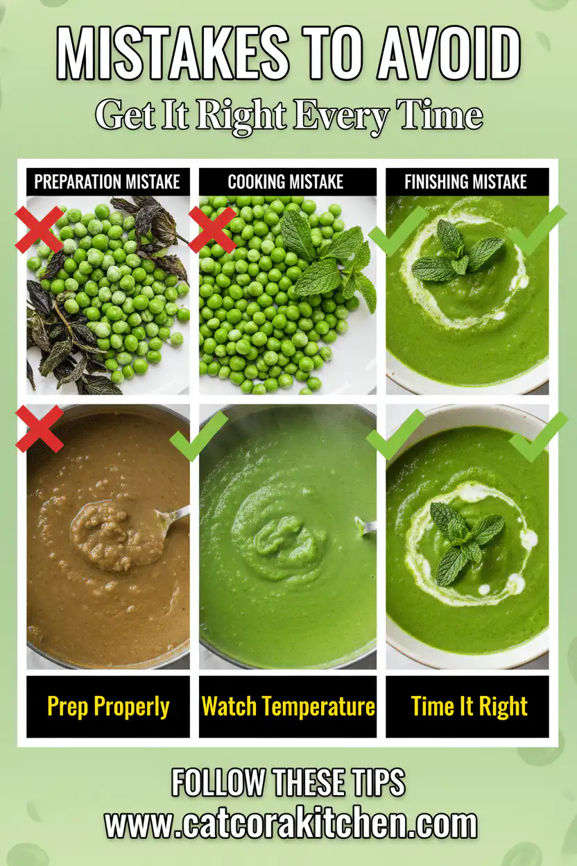 Pea and mint soup common mistakes