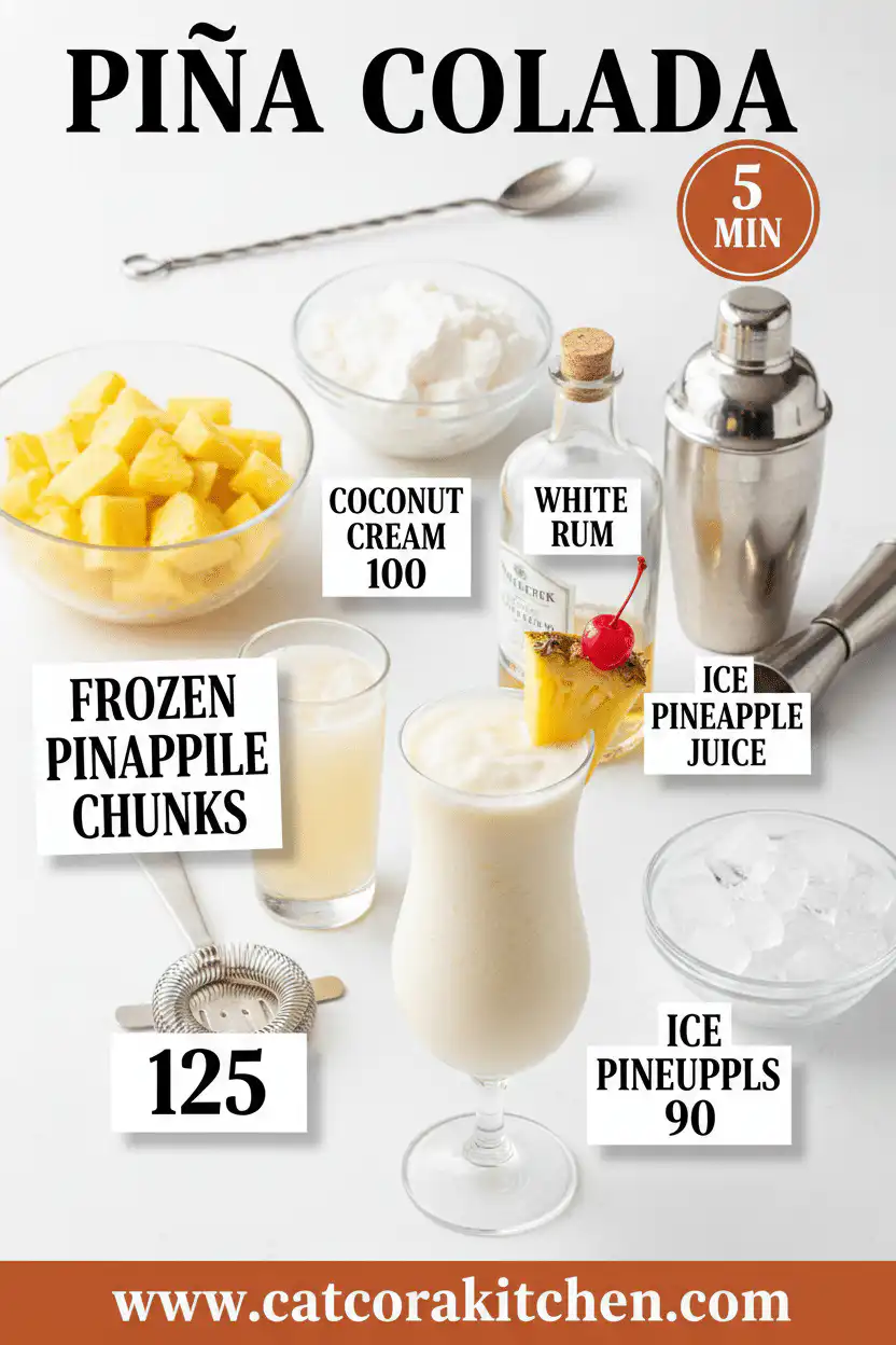 Pina colada recipe ingredients