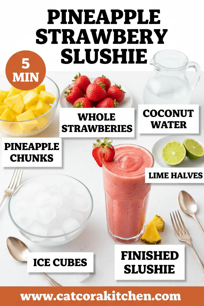 Pineapple strawberry slushie ingredients