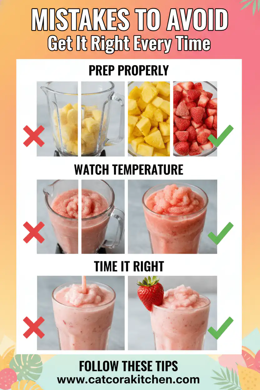 Pineapple strawberry slushie common mistakes