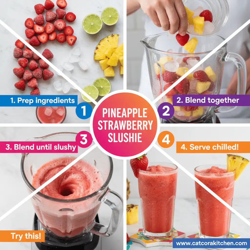 card recipe ingredients and instructions pineapple strawberry slushie