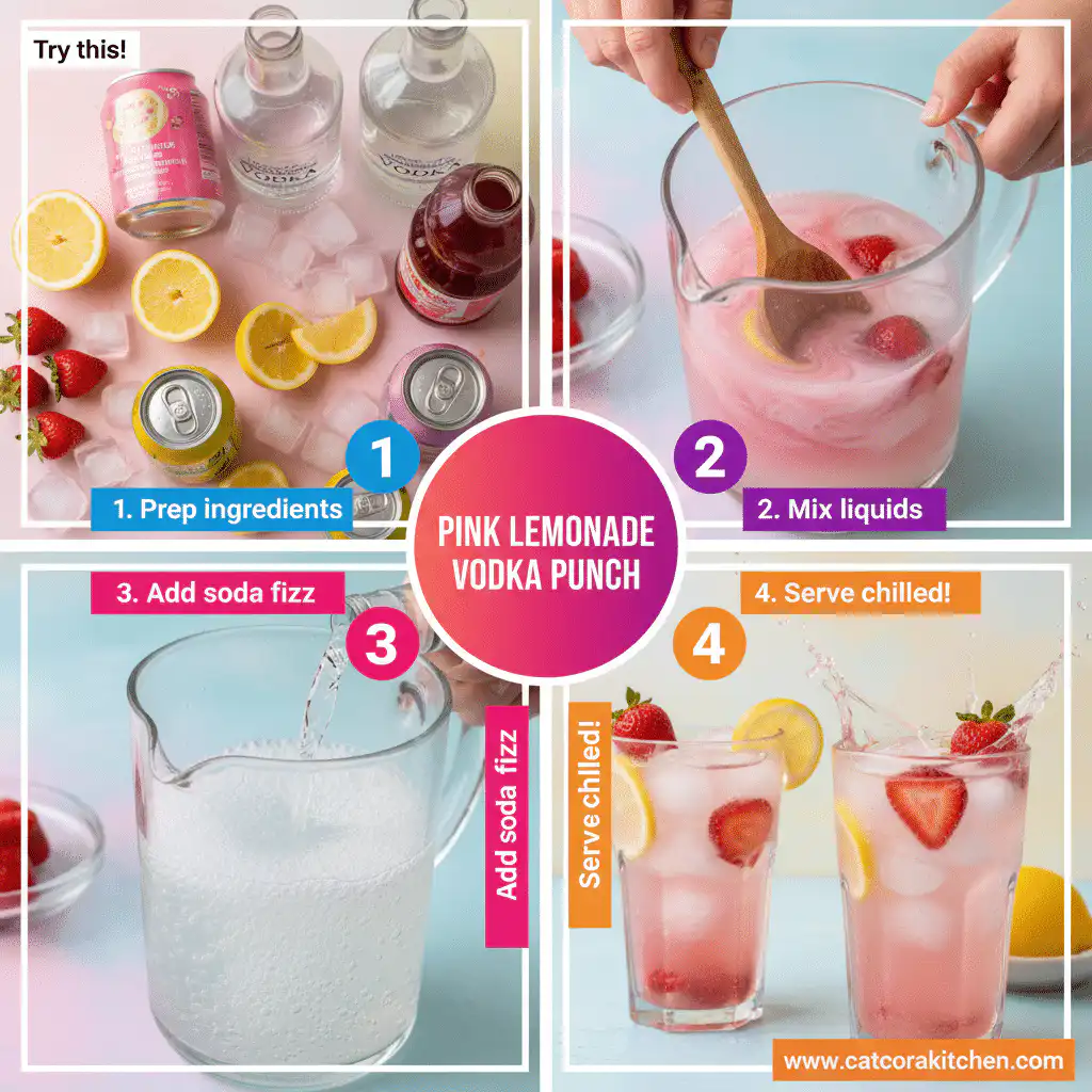 card recipe ingredients and instructions pink lemonade vodka punch
