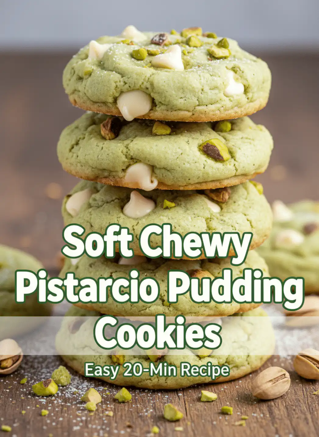 Pistachio Pudding Cookies – Soft Chewy Green St. Paddy's Treats