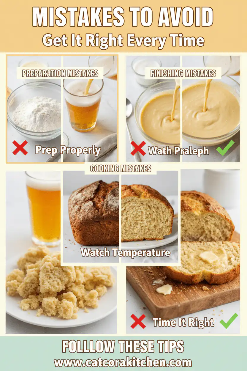 Quick beer bread no yeast common mistakes
