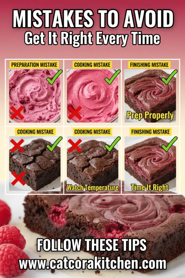 Raspberry cheesecake brownies common mistakes
