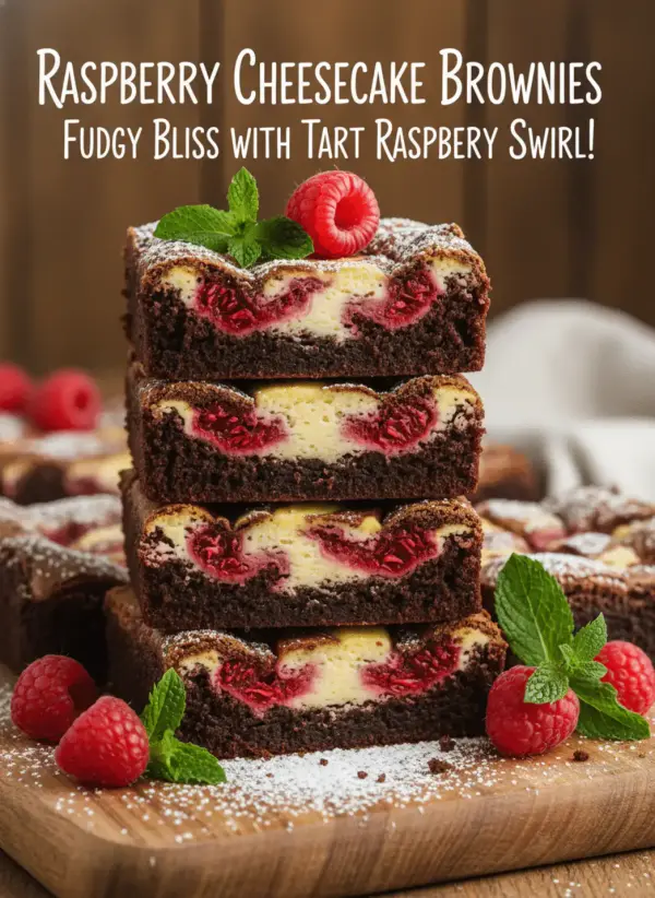 Raspberry Cheesecake Brownies (Swirled Valentine Treat)