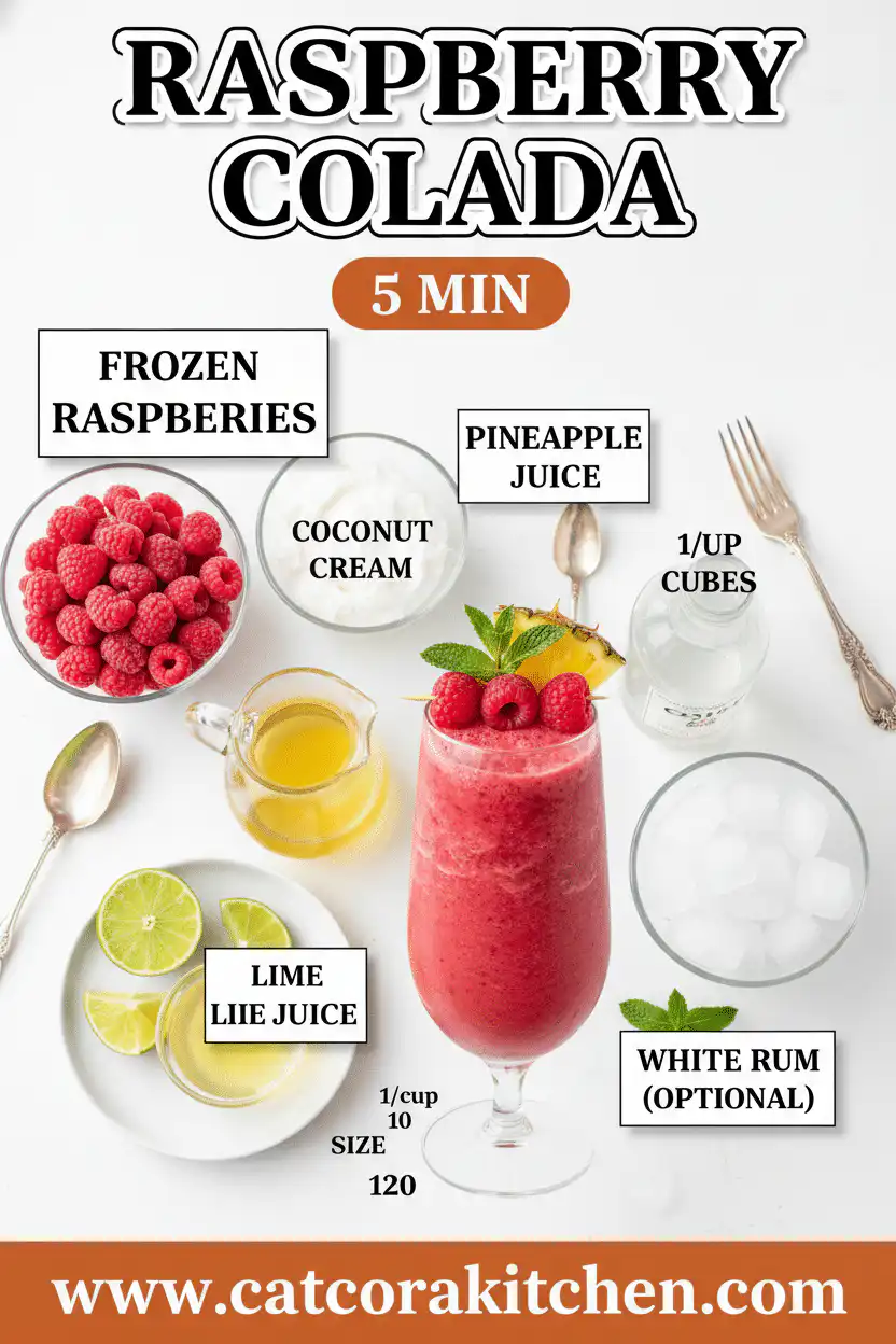 Raspberry colada ingredients