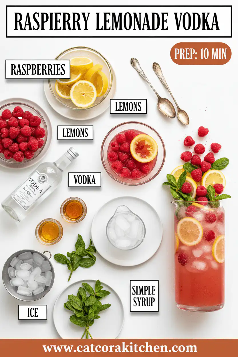 Raspberry Lemonade Vodka ingredients