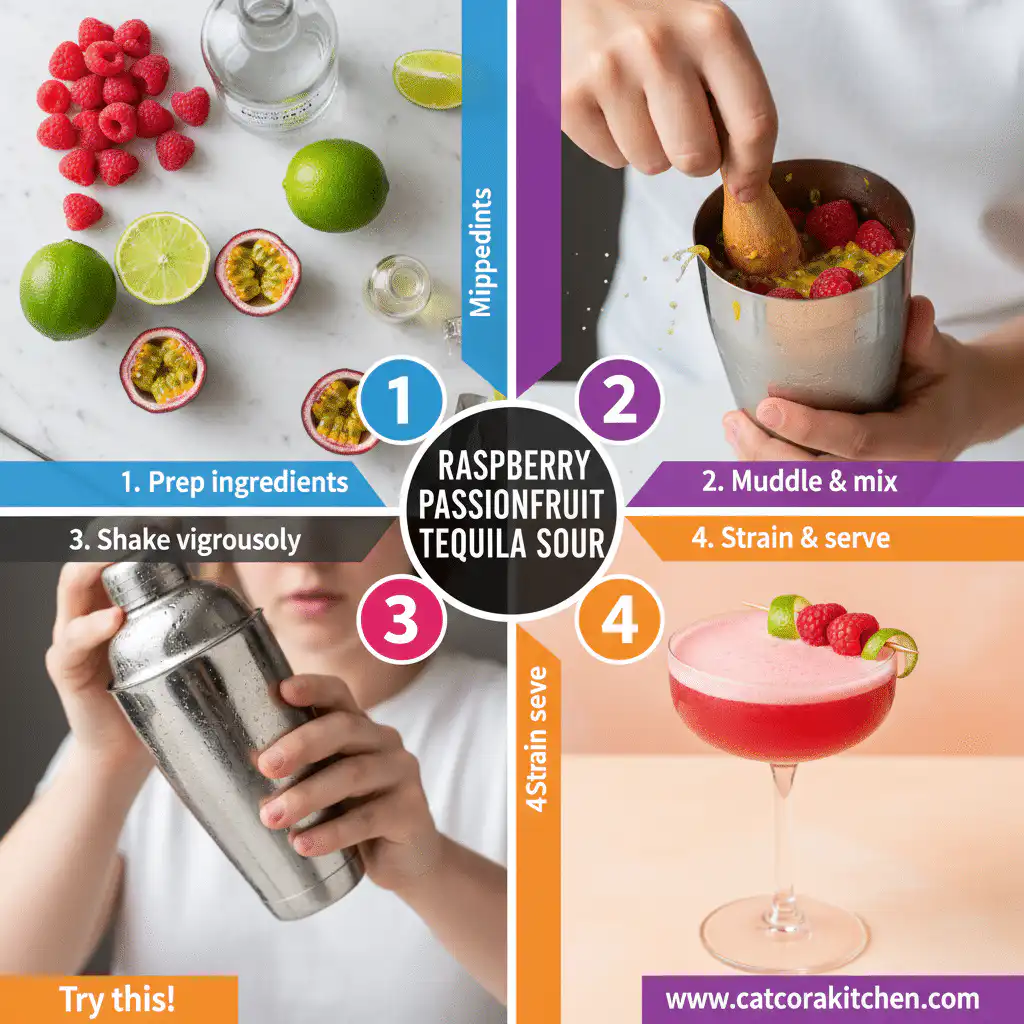 card recipe ingredients and instructions raspberry passionfruit tequila sour