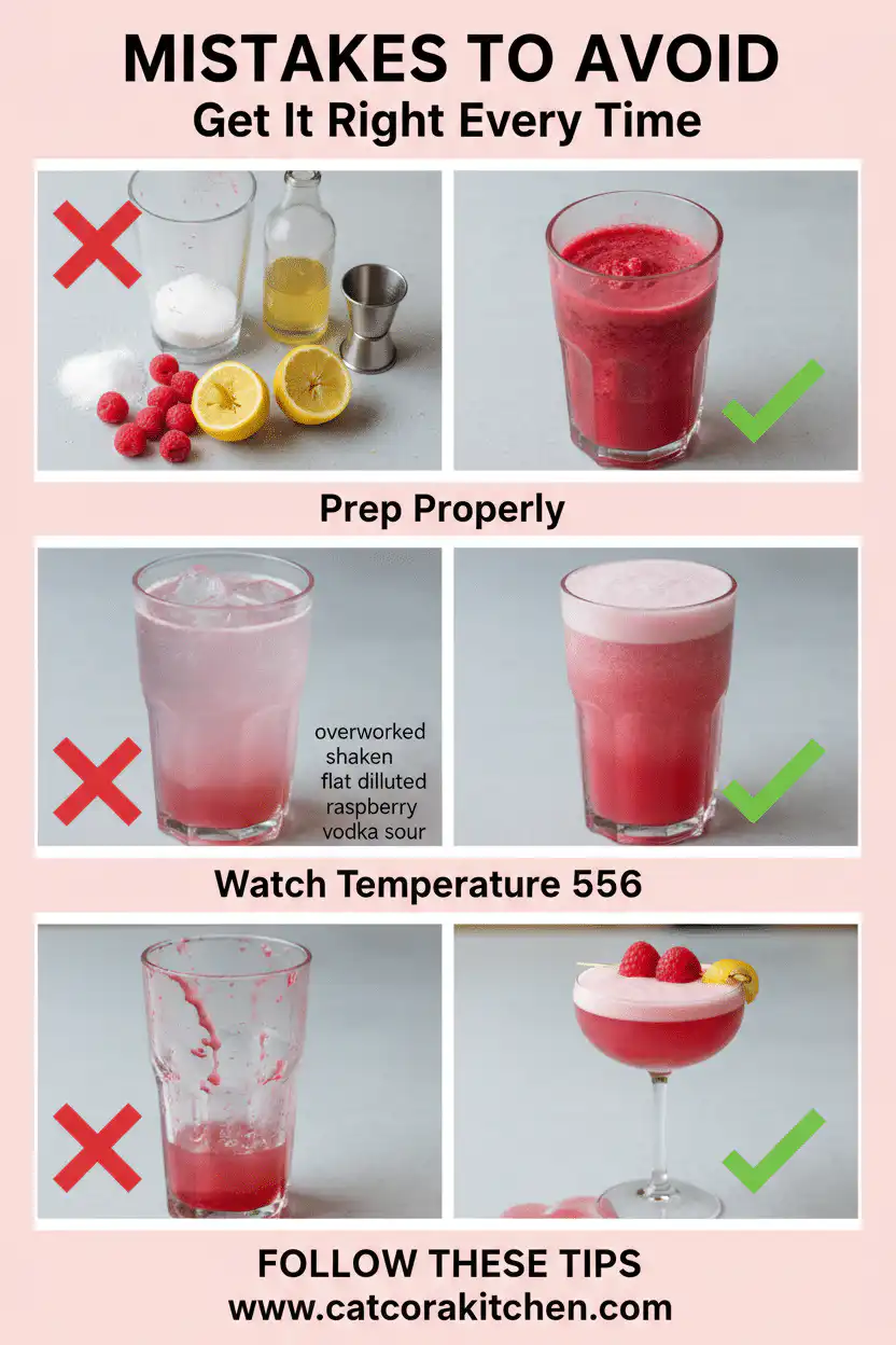 Raspberry vodka sour common mistakes