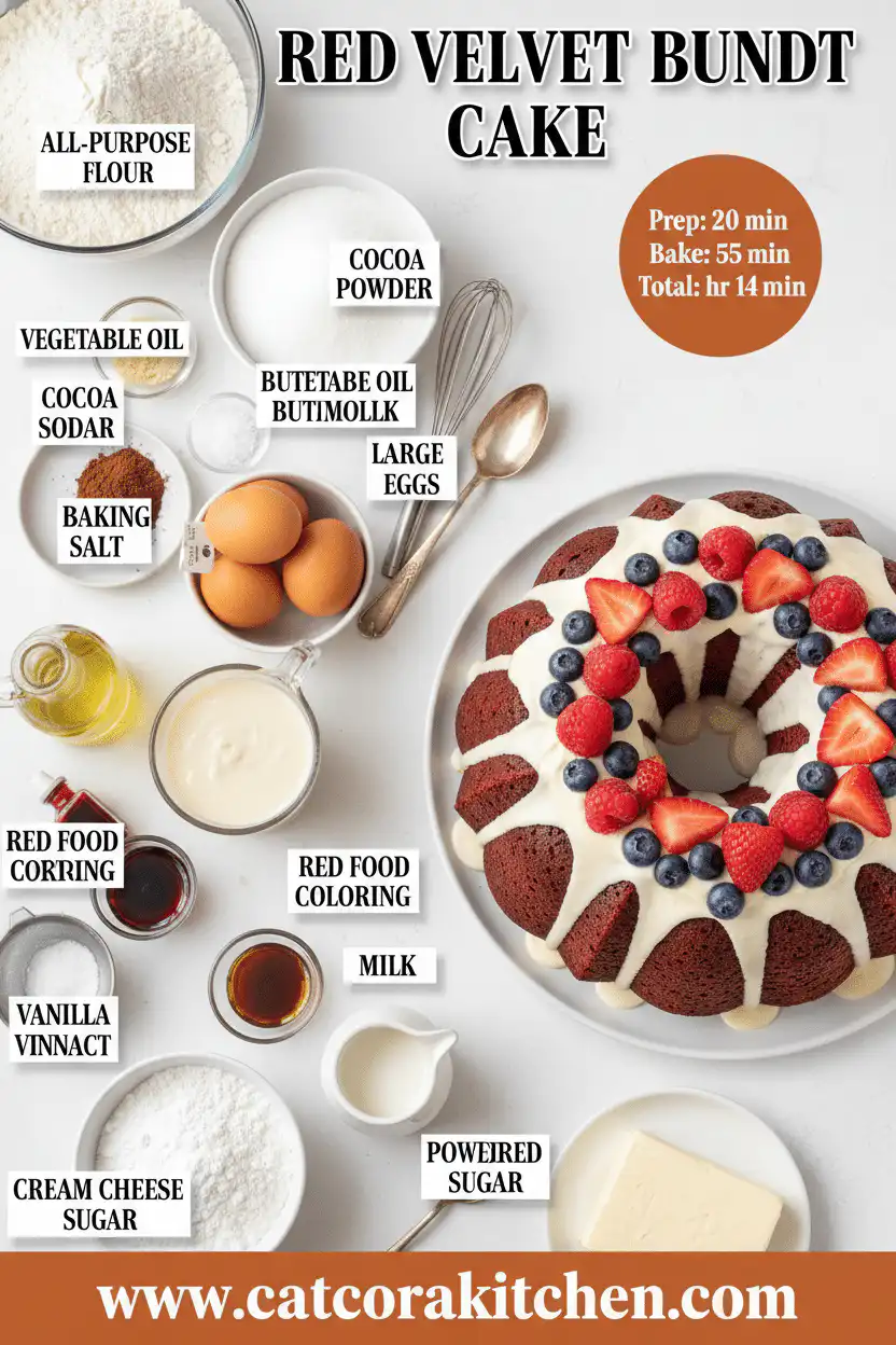 Red velvet bundt cake ingredients