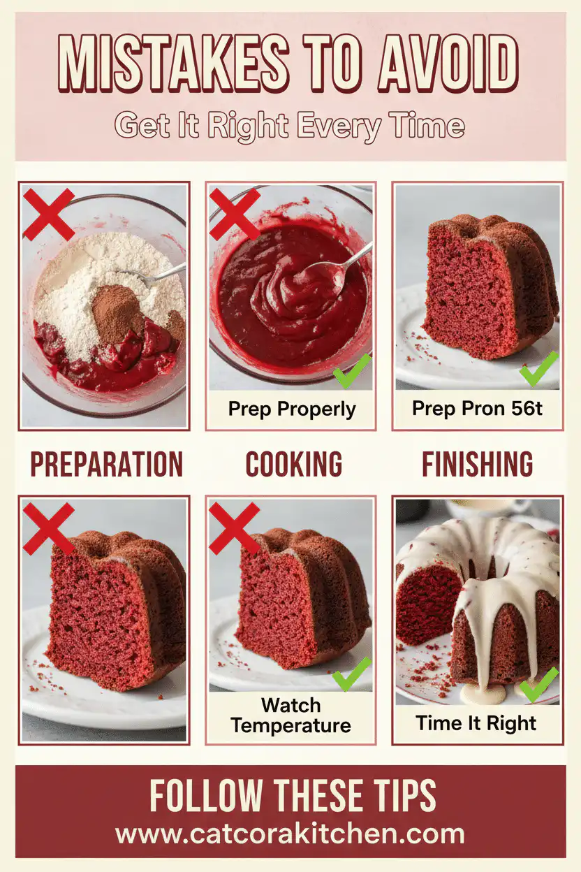 Red velvet bundt cake common mistakes