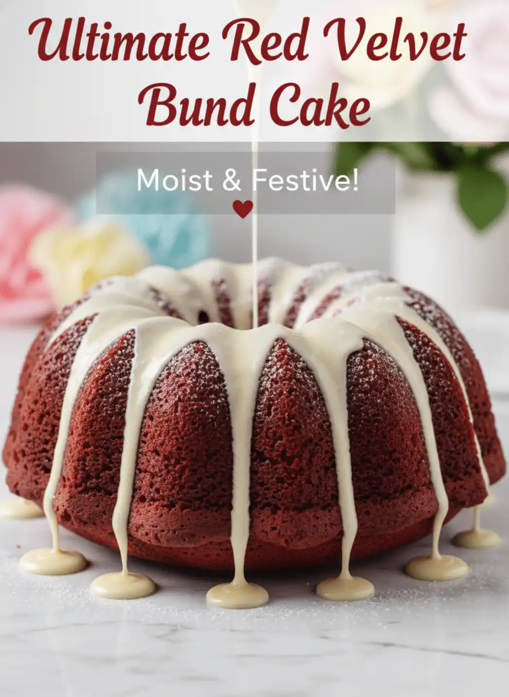 Red Velvet Bundt Cake with Cream Cheese Glaze