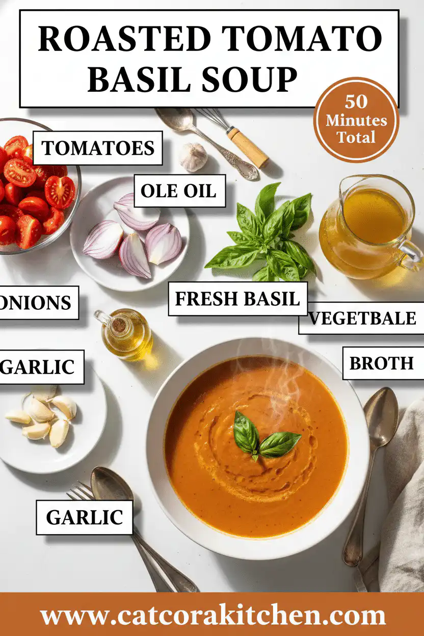 Roasted tomato basil soup ingredients
