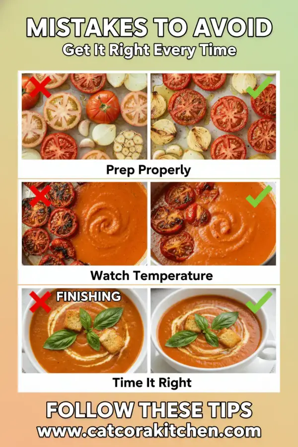 Roasted tomato basil soup common mistakes